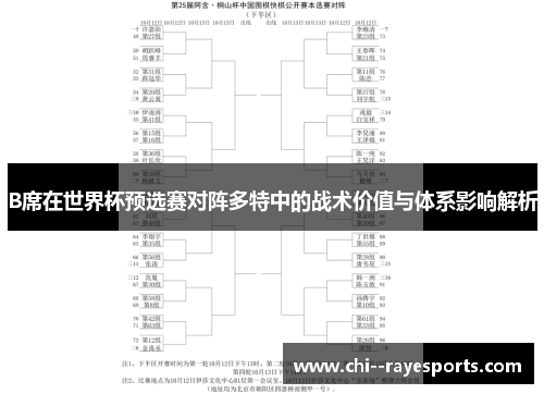 B席在世界杯预选赛对阵多特中的战术价值与体系影响解析 B席在世界杯预选赛对阵多特中的战术价值与体系影响解析